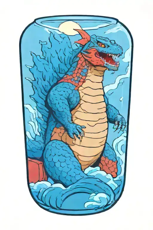 Godzilla Trapped In A Jar