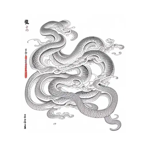 Snake Waves Long Clouds