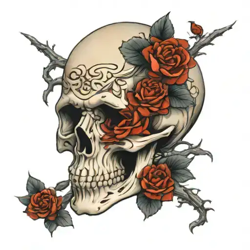 Skull And Roses