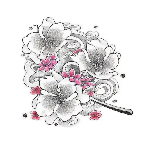 Sakura Three With Samurai For Arm