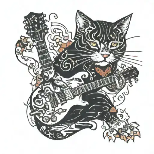 Kitty And Guitar Made