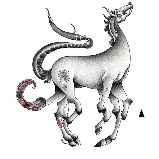 Capricorn And Horse Flower