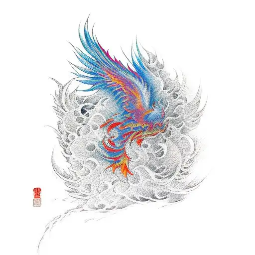 Brushstroke Abstract Phoenix