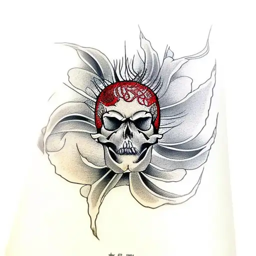 Red Spider Lily And Skull