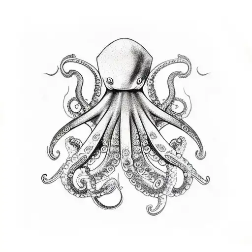 Ship Whit Octopus On Anchor