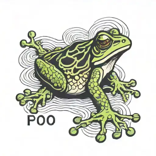 Frog And Letters P O M