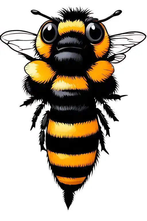 Bee Fluffy Cartoon