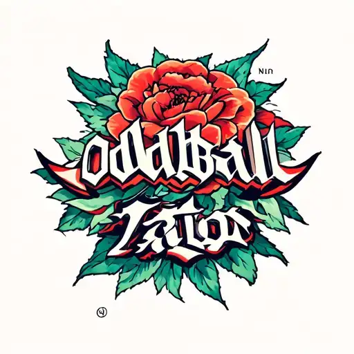 The Word Oddball With Different Font For Each Letter