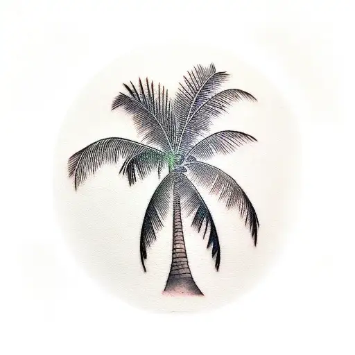 Palm Tree In The Tropical