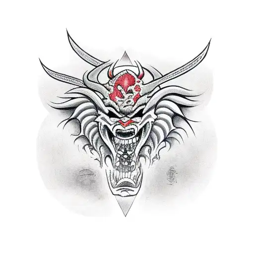 Female Demon Burning A Cross