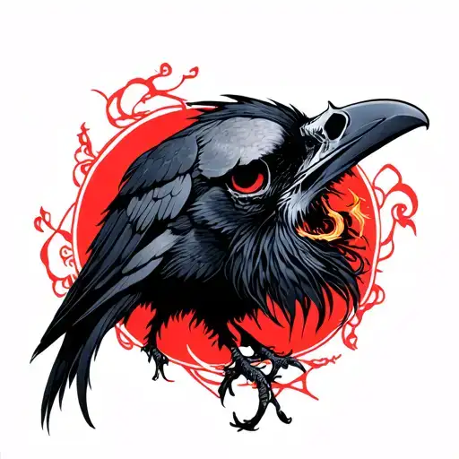Demonic Raven Skull