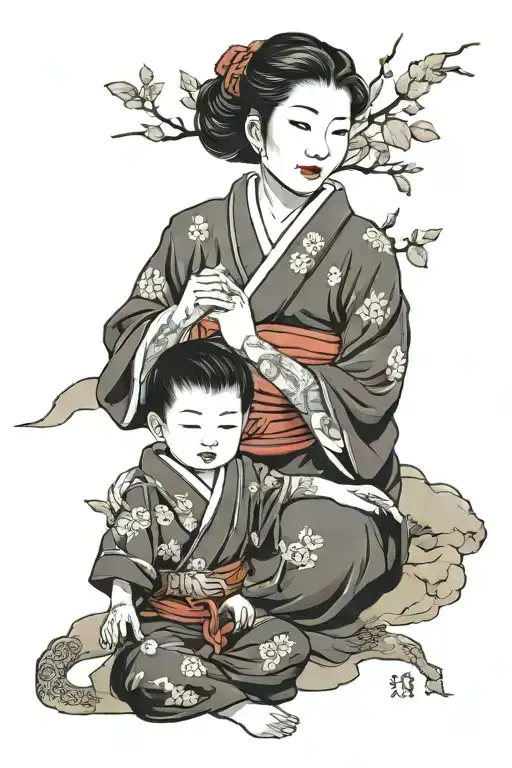 Mom And Son Holding Hands