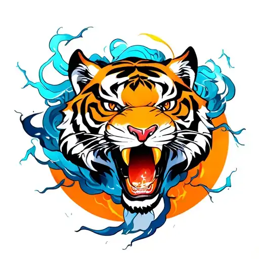 Electric Tiger And Storm