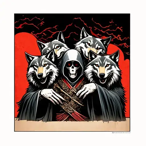 Grim Reaper Holing 3 Wolf's