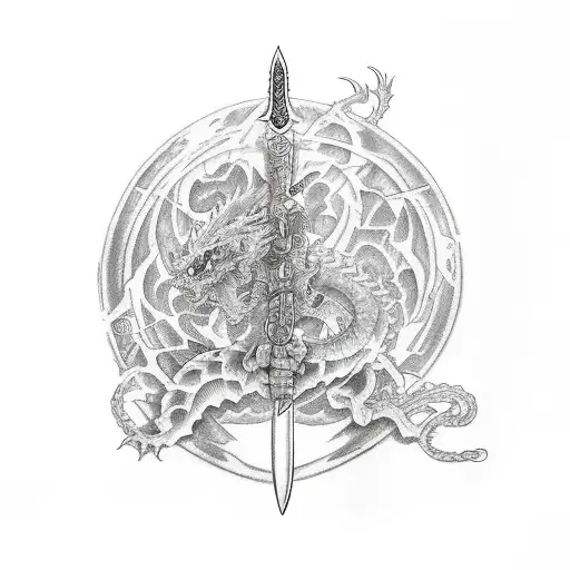 A Sketch Of Guts Wielding The Dragon Slayer Sword From Berserk