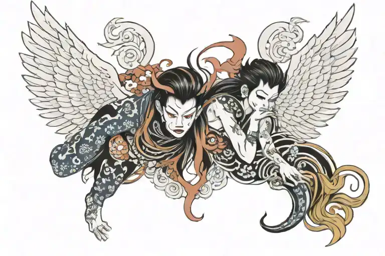 Fallen Angel And Riseing Demon Half Angel