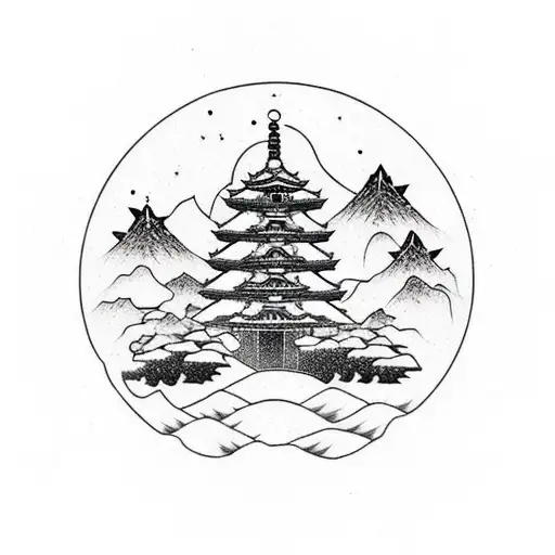 Mountain Scene Bonsai Tree