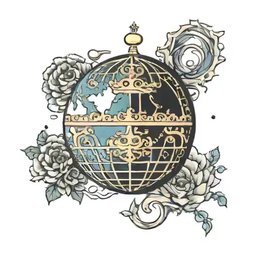 Crowned Earth Globe