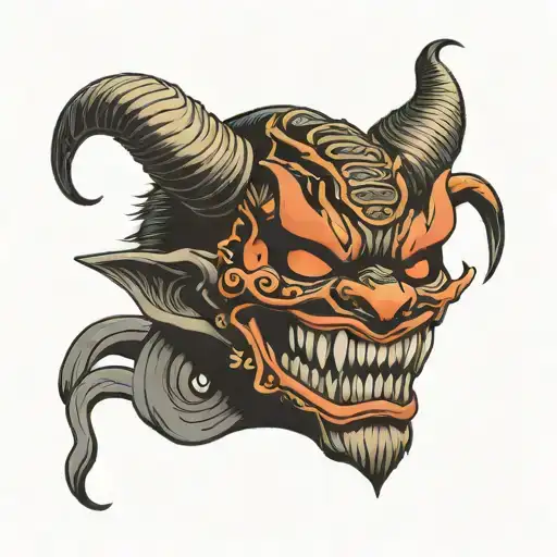 Snack And Demon Mask