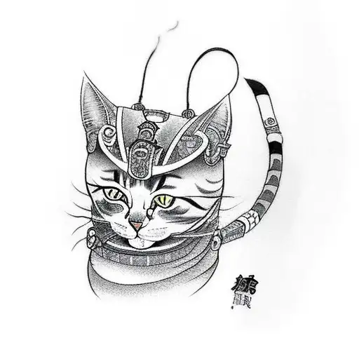 Cat As A Samurai