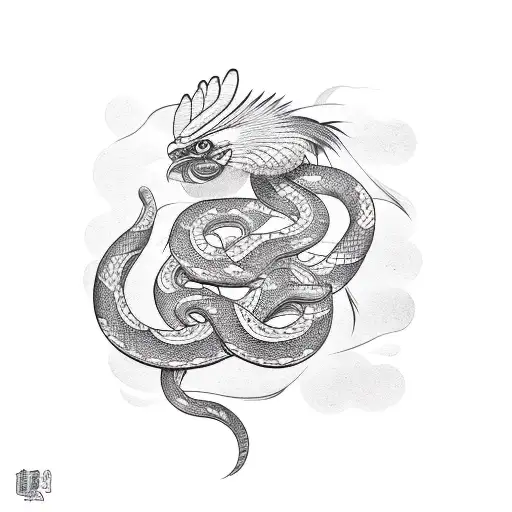 Snake Fighting Rooster