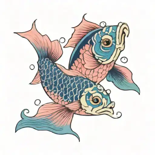 Pink And Blue Fish