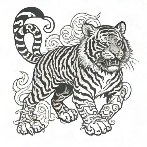Tiger And Greek Letter