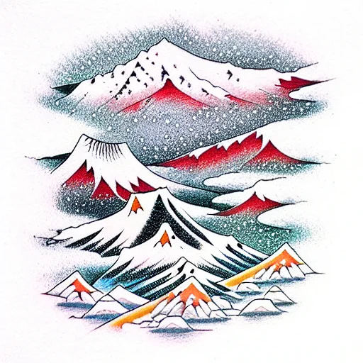 Snowy Mountain Range