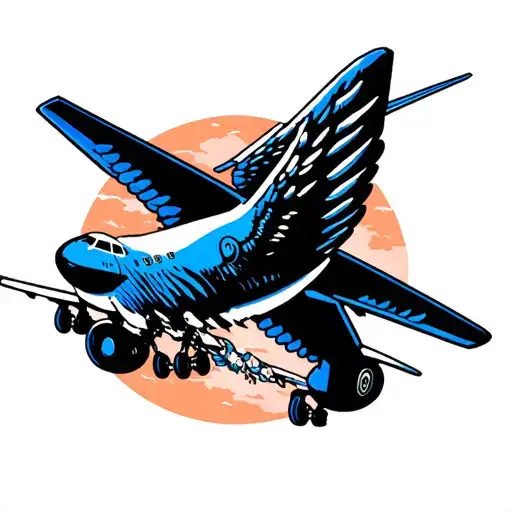 Airplane Wings Spread Wide