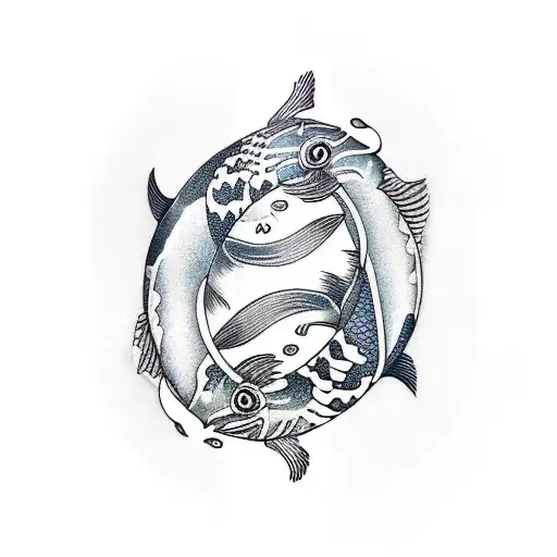 Pisces Koi Fish Ying Yang