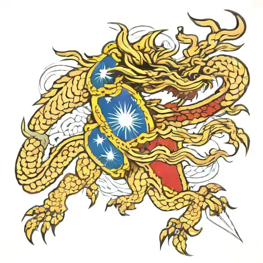 Korean Flag Wrapped In Throrns