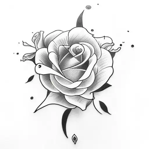 Pin Up Style Girl With Rose