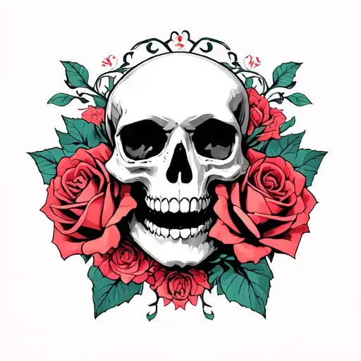 Skull And Roses