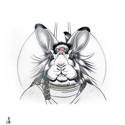 Samurai Rabbit In Kimono