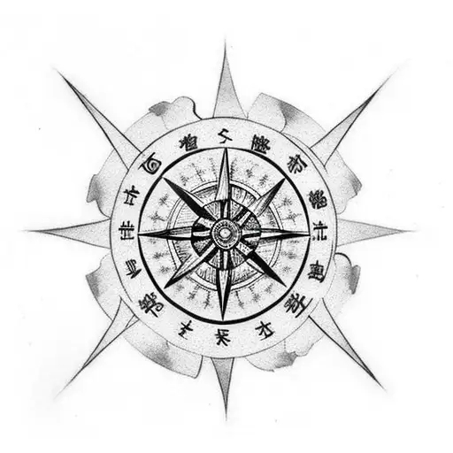 Viking Runes Compass
