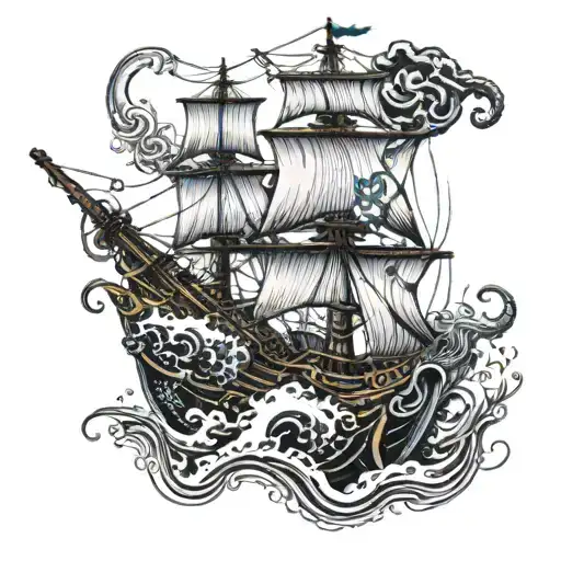 Kraken Emerging Sci Fi Pirate Ship