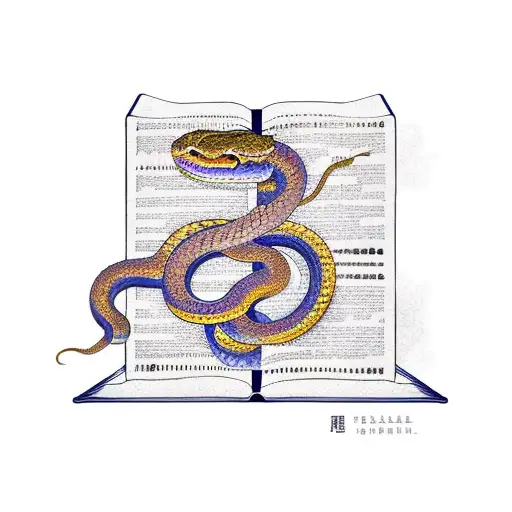 Gold Snake In A Book