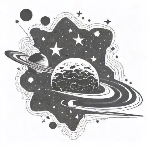 Galaxy Of Stars And Planets