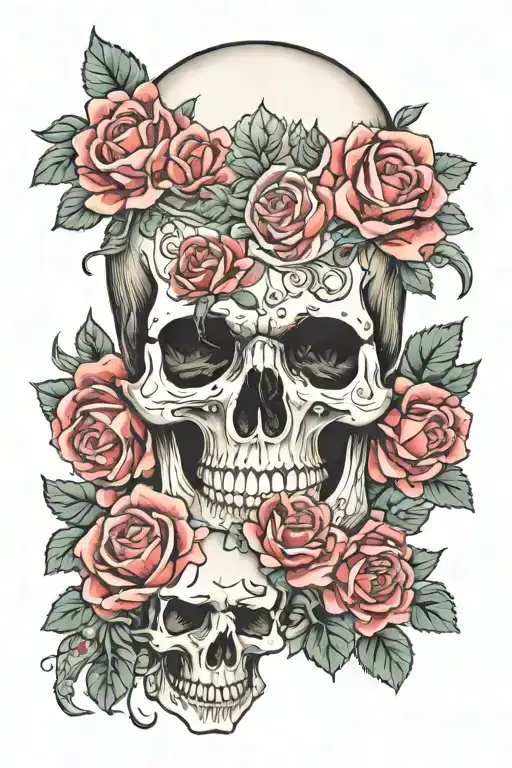 Skull And Roses Mixed