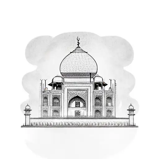 Open Book With Taj Mahal Between Them