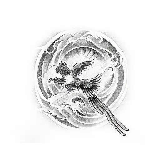 Phoenix Rising From Sakura