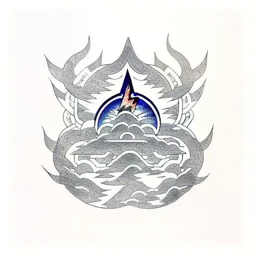 Kai-zen With Lightning Background