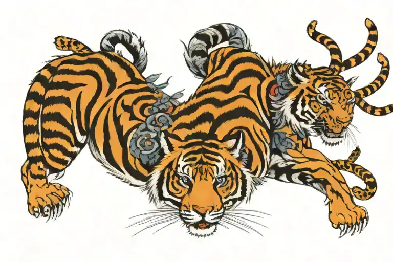 Tiger Surrounded