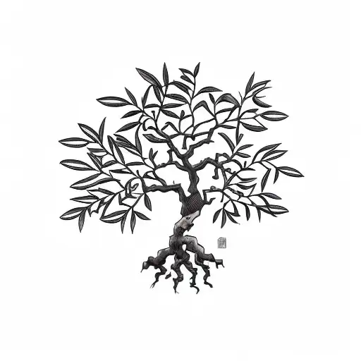 Olive Tree With Initials Ttdh