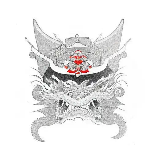 Samurai With Dragon