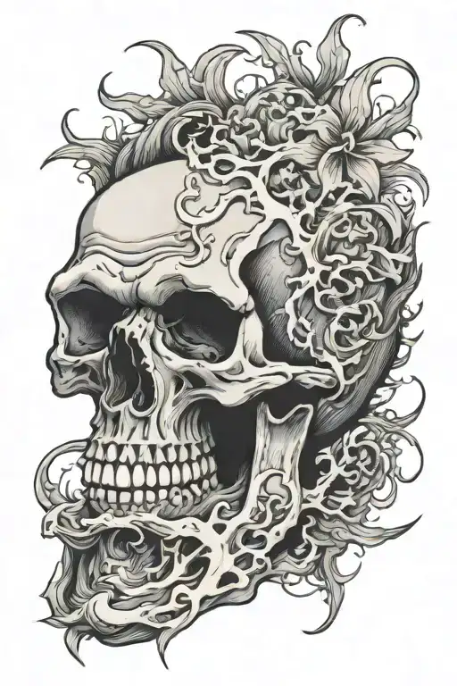 Rosto Do Rick Sanchez Skull Smoke