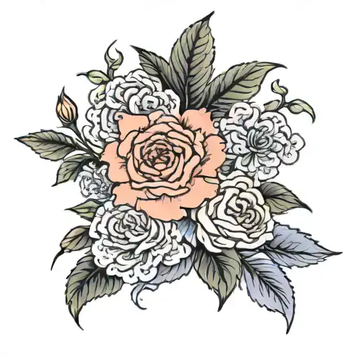 Rose Honeysuckle Violet Carnation