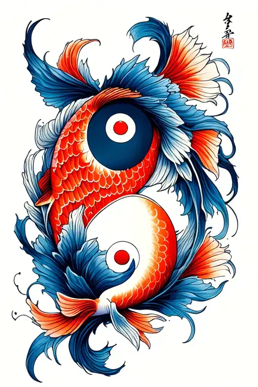 Fish In Ying And Yan Yang Com Asas
