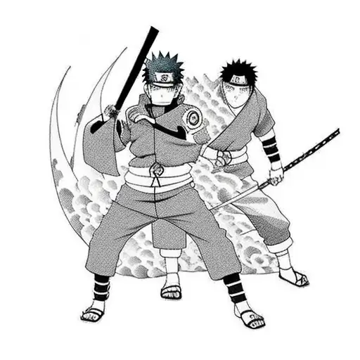 Naruto And Sasuke's Back-to-back Battle