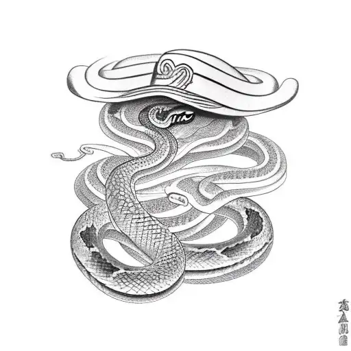 Snake Wearing A Hat Smoking Weed